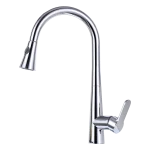 Single Handle High Arc Stainless Steel Kitchen Faucet with Pull Down Sprayer cUPC Certified Sink Faucet