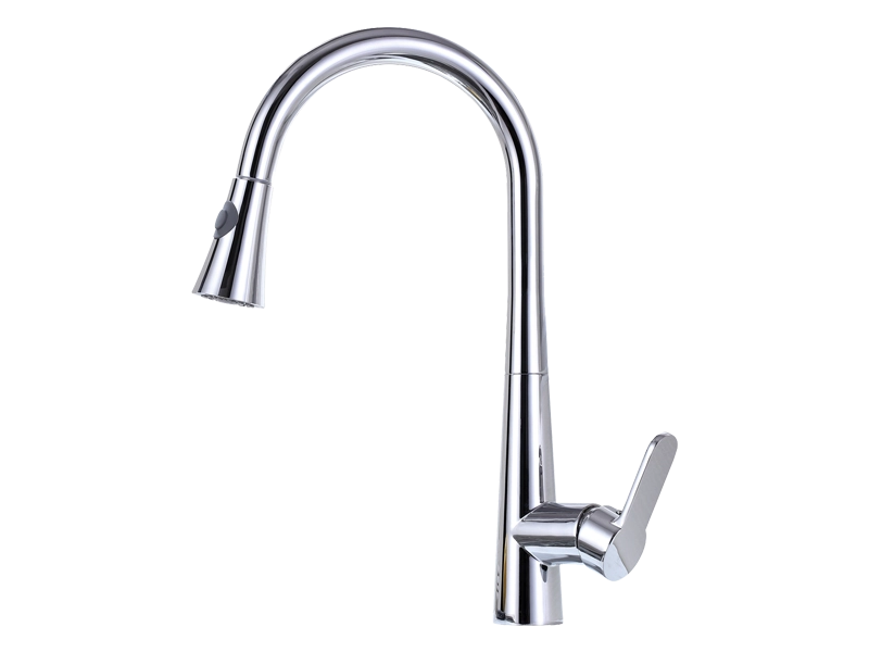 Single Handle High Arc Stainless Steel Kitchen Faucet with Pull Down Sprayer cUPC Certified Sink Faucet