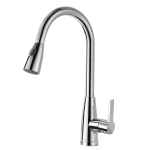Modern High-Arc Pull-Down Kitchen Faucet | Commercial Single-Handle Stainless Steel Sink Mixer with 360° Swivel Dual-Action Sprayer