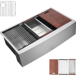 Elevate Kitchen Efficiency with the 36 Inch Stainless Steel Farmhouse Workstation Sink