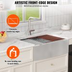 Elevate Kitchen Efficiency with the 36 Inch Stainless Steel Farmhouse Workstation Sink