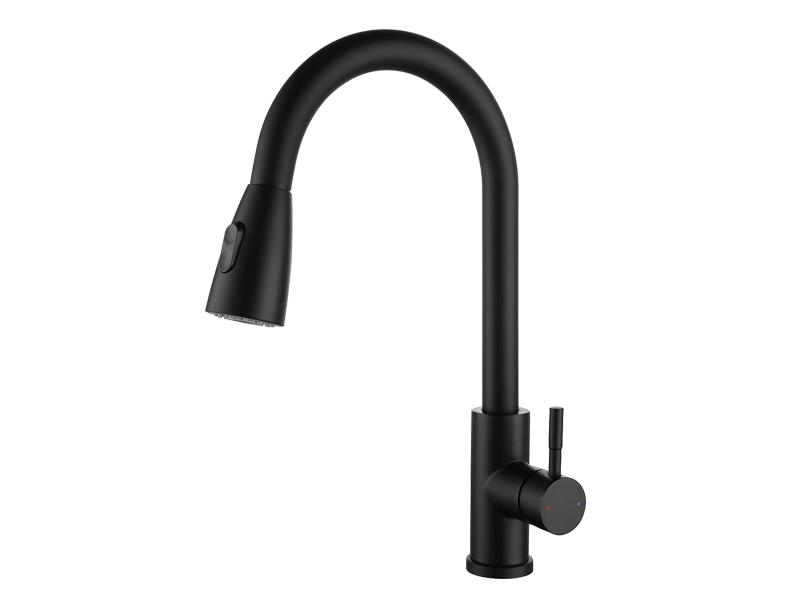 High-Arc Pull Out Kitchen Faucet with Single Lever Control