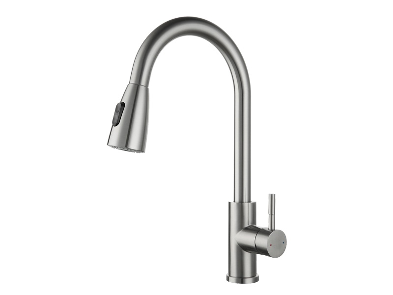 Single Handle Kitchen Faucet with Pull-Down Sprayer