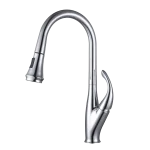 High-Arc Kitchen Bar Faucet with Pull-Down Sprayer
