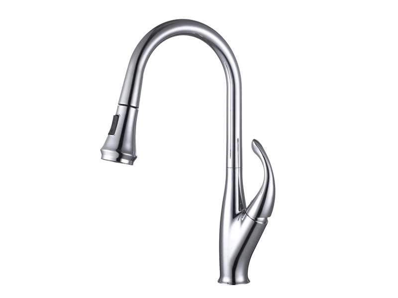High-Arc Kitchen Bar Faucet with Pull-Down Sprayer