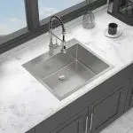 Premium Stainless Steel Single Bowl Kitchen Sink with Center-Rear Drain