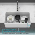 Ceramic Kitchen Sinks | Heavy-Duty Fireclay Apron-Front Single-Basin Farmhouse Sink