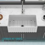 Ceramic Kitchen Sinks | Heavy-Duty Fireclay Apron-Front Single-Basin Farmhouse Sink