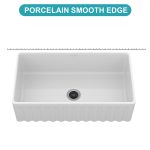 Ceramic Kitchen Sinks | Heavy-Duty Fireclay Apron-Front Single-Basin Farmhouse Sink