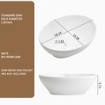 Modern White Ceramic Oval Above-Counter Vessel Bathroom Sink