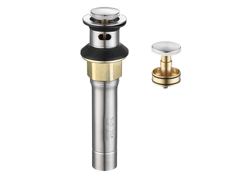 Premium Stainless Steel Pop-Up Sink Drain with Anti-Clogging Basket Strainer (With Overflow)