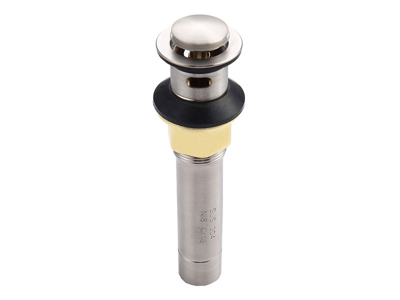 Premium Stainless Steel Pop-Up Sink Drain with Anti-Clogging Basket Strainer (With Overflow)