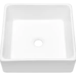Modern Square Ceramic Vessel Sink (Above-Counter)