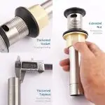 Premium Stainless Steel Pop-Up Sink Drain with Anti-Clogging Basket Strainer (With Overflow)