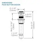 Premium Stainless Steel Pop-Up Sink Drain with Anti-Clogging Basket Strainer (With Overflow)