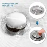 Premium Stainless Steel Pop-Up Sink Drain with Anti-Clogging Basket Strainer (With Overflow)