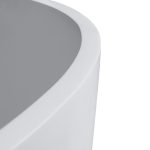 Modern Matte White Oval Freestanding Acrylic Bathtub