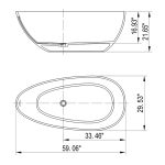 Modern Matte White Oval Freestanding Acrylic Bathtub