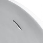 Modern Matte White Oval Freestanding Acrylic Bathtub
