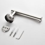 Premium 3-Piece Brushed Stainless Steel Bathroom Hardware Set – Wall-Mounted Towel Bar, Toilet Paper Holder, and Robe Hook
