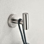 Premium 3-Piece Brushed Stainless Steel Bathroom Hardware Set – Wall-Mounted Towel Bar, Toilet Paper Holder, and Robe Hook