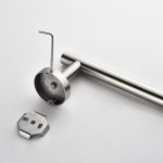 Premium 3-Piece Brushed Stainless Steel Bathroom Hardware Set – Wall-Mounted Towel Bar, Toilet Paper Holder, and Robe Hook
