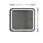 Premium 32″ x 32″ Square LED Bathroom Mirror with Anti-Fog Heating, 3-Color Lighting, and Fully Enclosed Back Plate