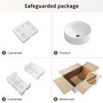 Modern Round Ceramic Vessel Sink (Fluted Design)