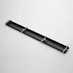 Matte Black Linear Shower Drain – 24-Inch Stainless Steel Long Floor Drain with Hair Strainer & Leveling Feet