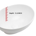 Modern White Ceramic Oval Above-Counter Vessel Bathroom Sink