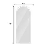 Modern Arched Full-Length LED Mirror (65″ x 21″) with Dimmable Lighting & Shatter-Proof Design