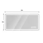 Premium 60″ x 28″ Large Rectangular LED Bathroom Mirror with Anti-Fog Heating, 3-Color Lighting, and Tempered Glass