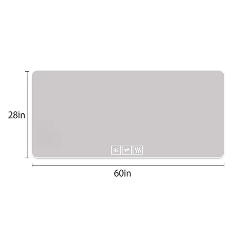 Modern Rounded Rectangular LED Bathroom Mirror with Anti-Fog Heating, 3 Color Temperatures & Tempered HD Glass