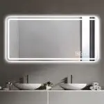 Premium 60″ x 28″ Large Rectangular LED Bathroom Mirror with Anti-Fog Heating, 3-Color Lighting, and Tempered Glass