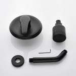 Matte Black Wall-Mounted Shower System Combo Set with Pressure Balance Valve