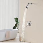 Brushed Nickel Rain Shower System with cUPC Pressure Balance Valve & Anti-Microbial Nozzles