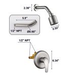 Brushed Nickel Rain Shower System with cUPC Pressure Balance Valve & Anti-Microbial Nozzles