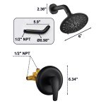 Matte Black Rain Shower System with 6-Function Shower Head & cUPC Pressure Balance Valve