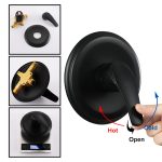 Matte Black Wall-Mounted Rain Shower System Set with 9-Inch Round Shower Head & cUPC Valve