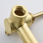 Modern Wall-Mounted 3-Hole Bathroom Faucet (Brushed Gold)