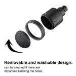 Matte Black Wall-Mounted Shower System Combo Set with Pressure Balance Valve