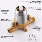 Brushed Nickel Rain Shower System with cUPC Pressure Balance Valve & Anti-Microbial Nozzles