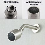 Brushed Nickel Rain Shower System with cUPC Pressure Balance Valve & Anti-Microbial Nozzles