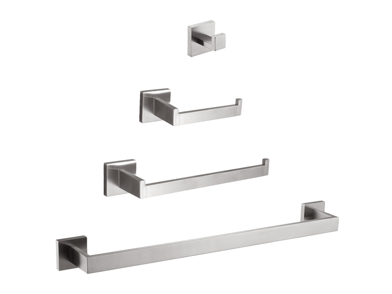 4-Piece Stainless Steel Bathroom Accessories Hardware Set