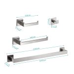 4-Piece Stainless Steel Bathroom Accessories Hardware Set