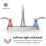 Two-Handle Brushed Nickel Kitchen Bar Faucet