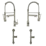 Commercial Single Handle Spring Kitchen Bar Faucet with Pull-Down Sprayer