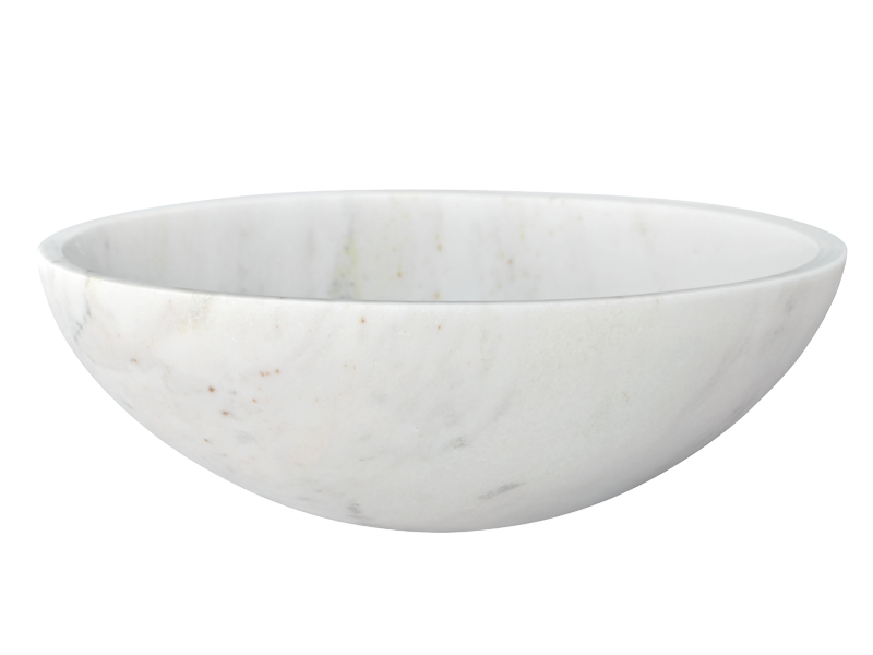 Natural Marble Round Vessel Bathroom Sink