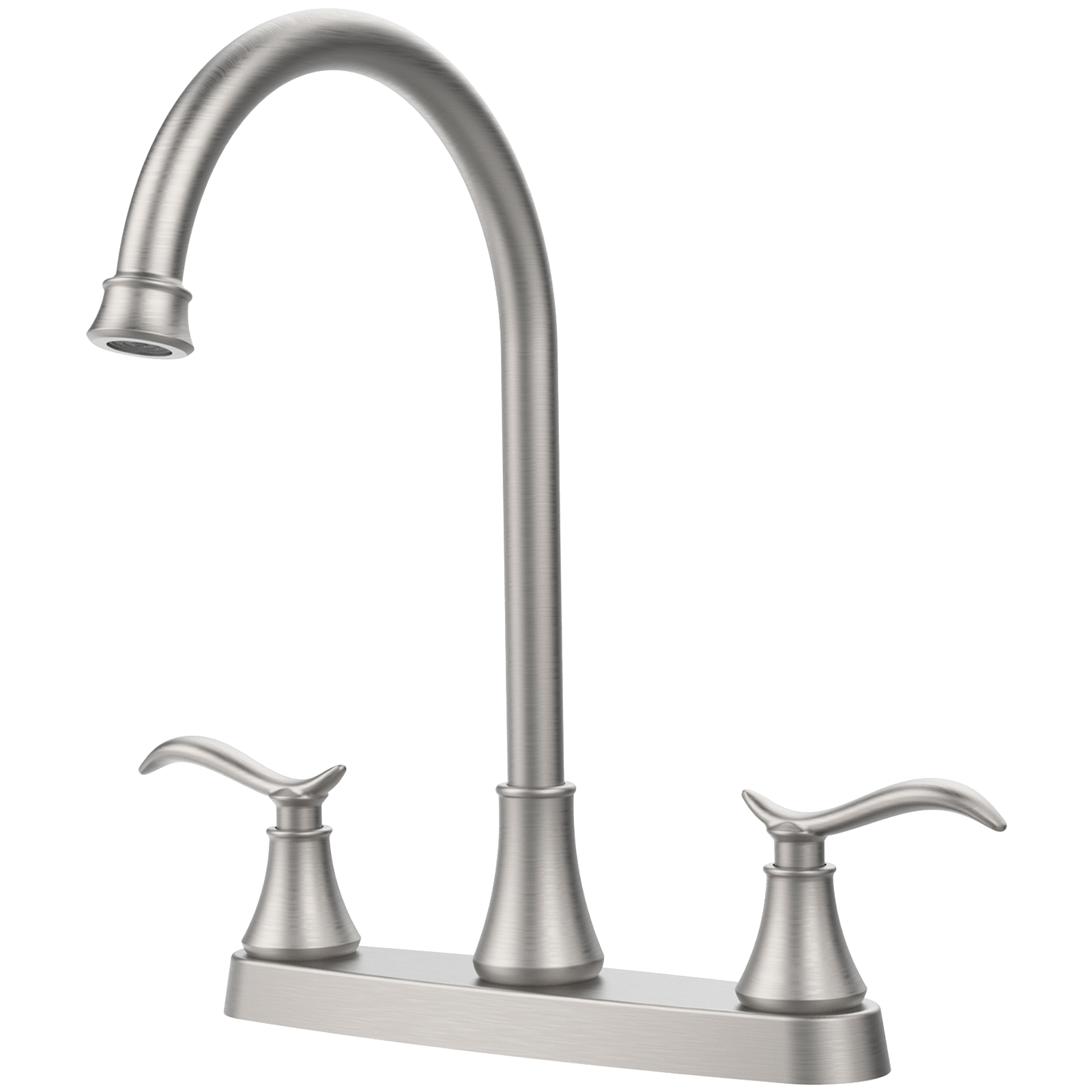 Two-Handle Brushed Nickel Kitchen Bar Faucet