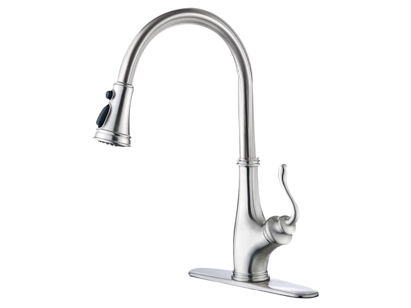 Single-Handle High-Arc Pull Down Kitchen Faucet